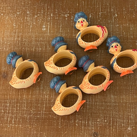Vintage set of 6 Mothergoose napkin ring holders - Picture 3 of 4